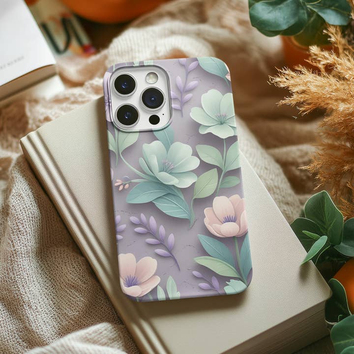 Telefoonhoesje, Schattige Bloemenprint Sterke Hoes voor iPhone en Samsung, Beschermende Cover in Zachte Pastelkleuren, Cadeau voor Haar, Bloemenprint voor wholesale door Happythings76