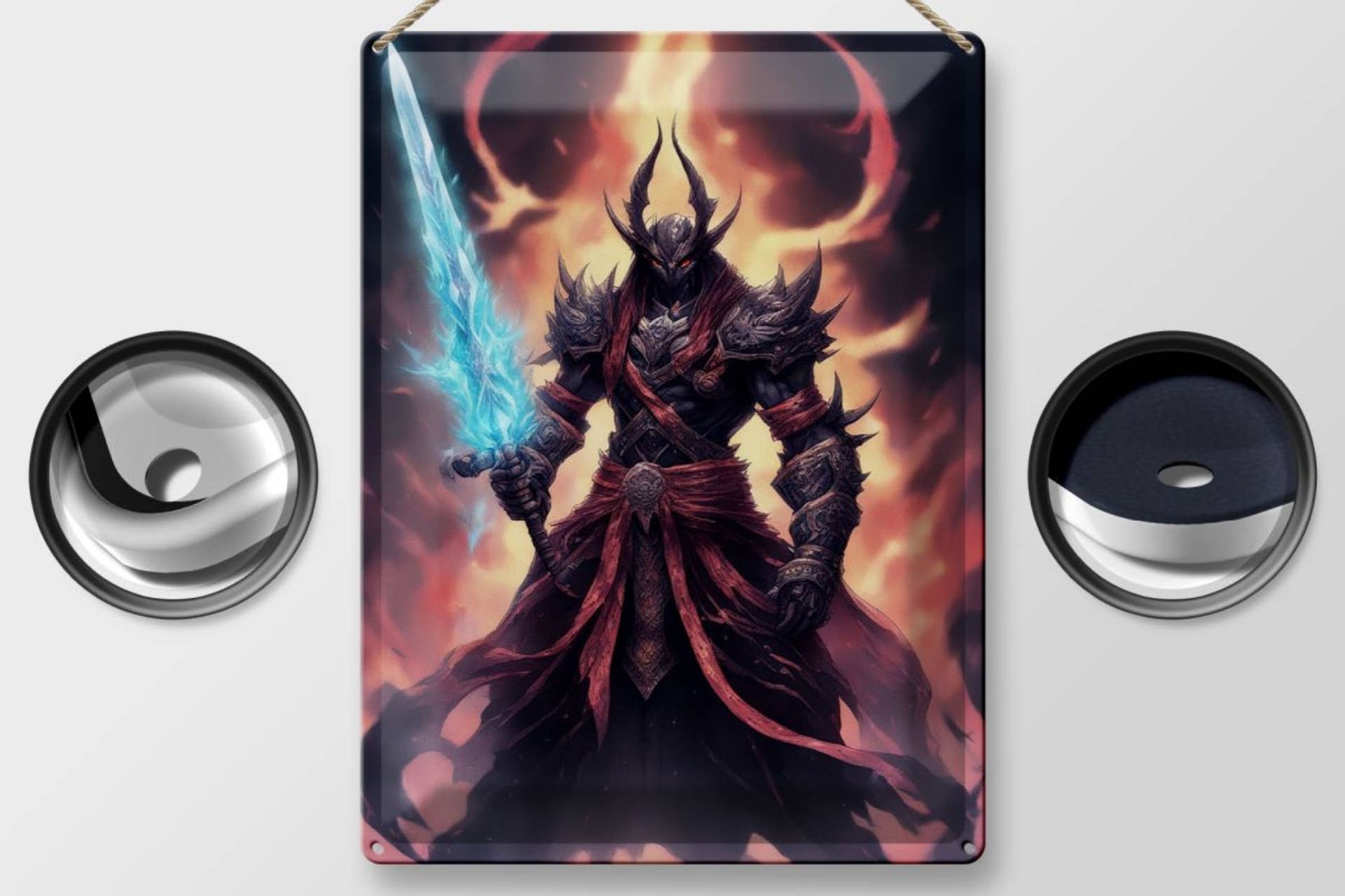 Femer - Vendita all'ingrosso Cartelli - Targa in metallo 30 x 40 cm Cursed Spectral Blades Fighter1