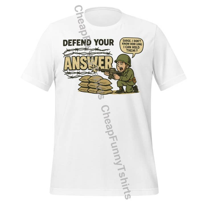 Defend Your Answer Unisex t-shirt for wholesale by Black and Gifted LLC