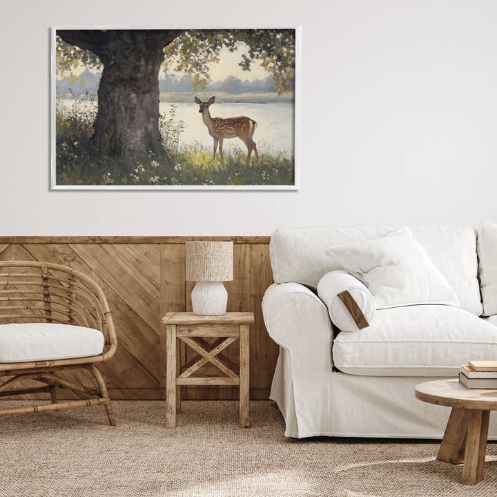 Stupell Industries - Wholesale Wall Sign - Spotted Doe by Lake - Framed Wall Art6