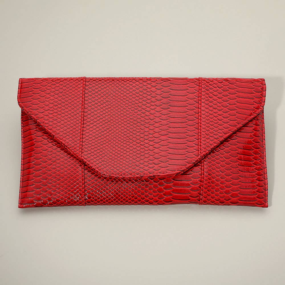 Sensibling Corp. - Wholesale Clutch Bag - Women's - Snake Skin Patterned Envelope Clutch / Shoulder Bag13