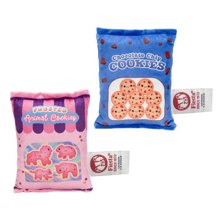 Fiesta Toys - Wholesale Cookie - Cookie Bags - Chocolate Chip & Animal Shapes - 10in Plush