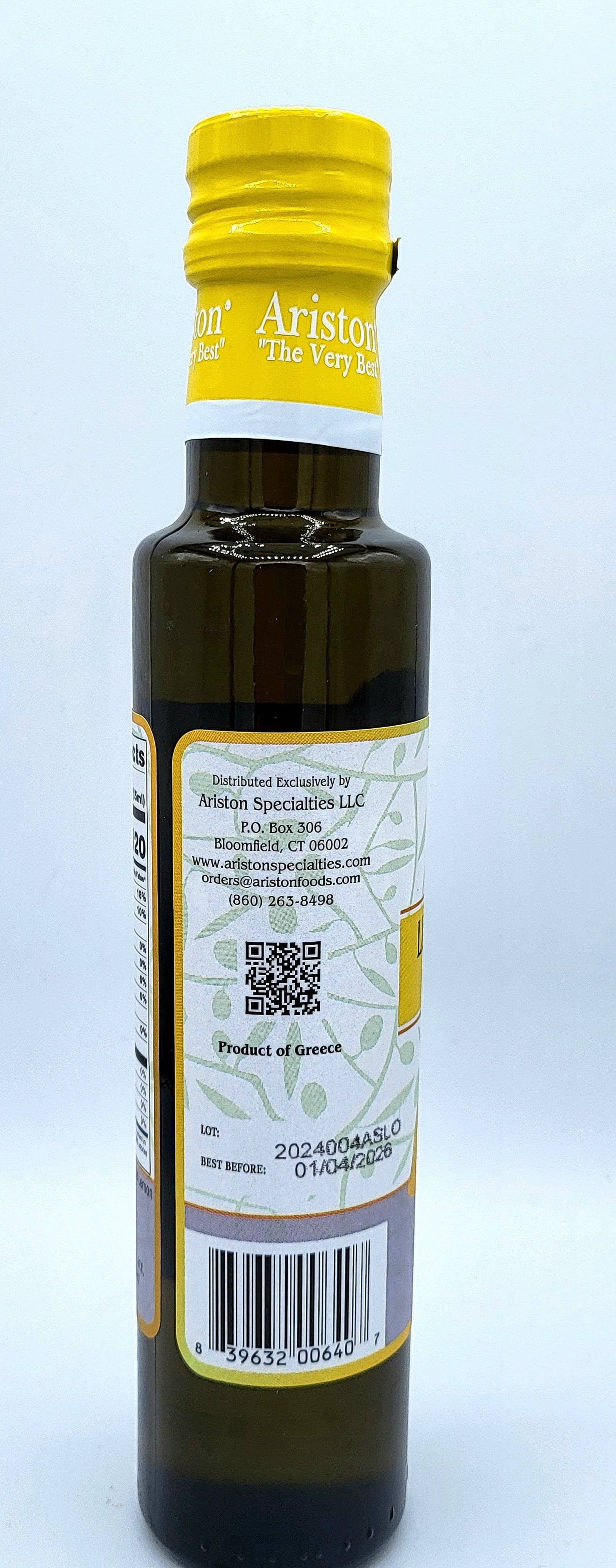 Ariston Specialties - Wholesale Olive Oil - Ariston Lemon Infused Olive Oil 8.45oz3