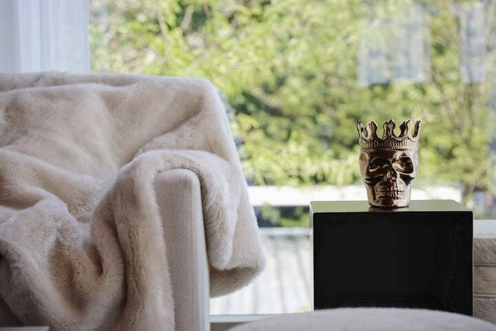 Thompson Ferrier - Vendita all'ingrosso Candela in vasetto - Candela Profumata Teschio d'Oro - Cognac, Prugna e Vaniglia1