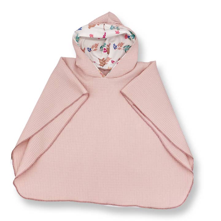 Poncho de bain bio gaufré pique/OH MY DEERE pour la vente par luftabong