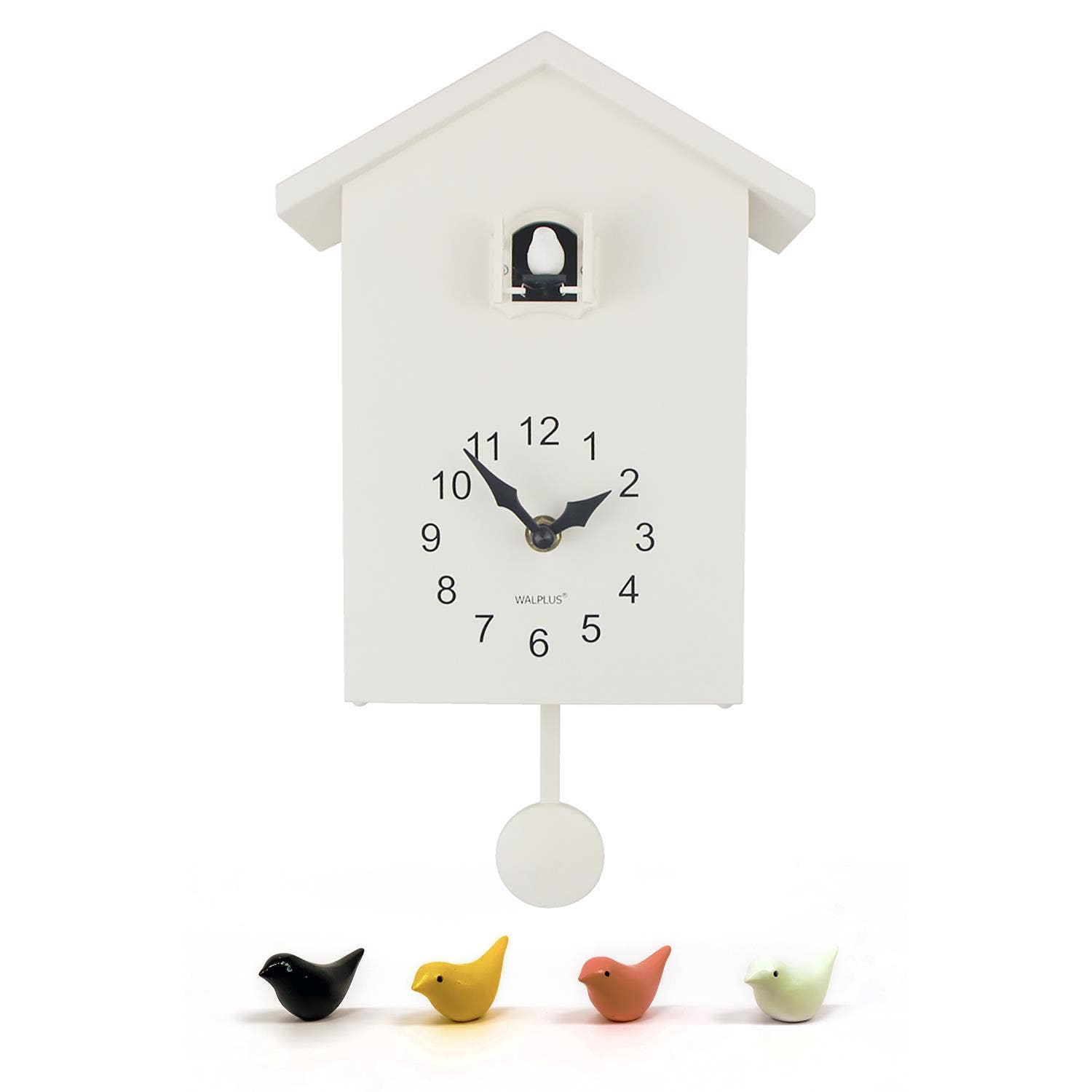 Walplus - Wholesale Wall Clock - White Cuckoo Clock - Yellow Window0