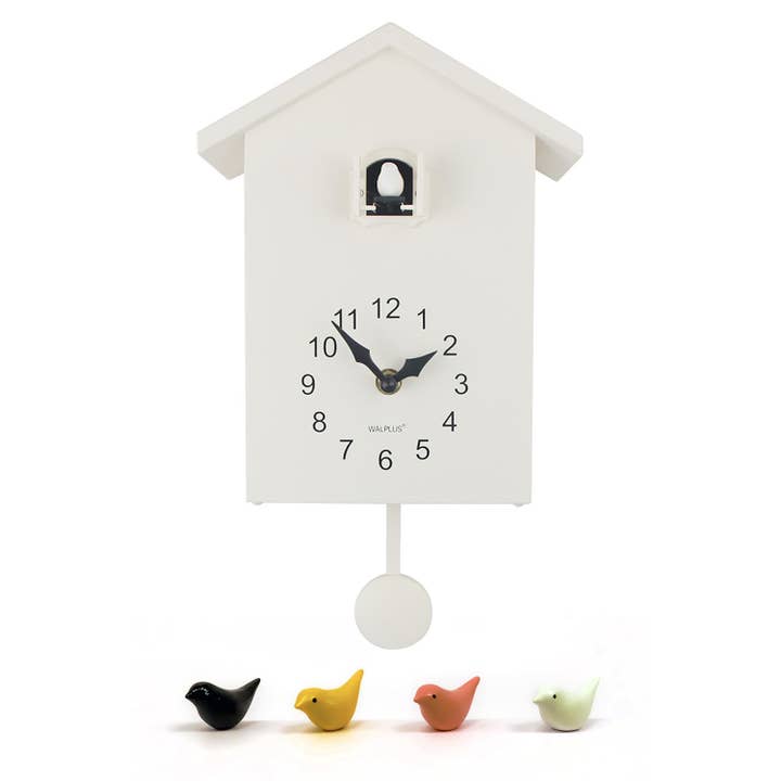 Walplus - Wholesale Wall Clock - White Cuckoo Clock - Yellow Window