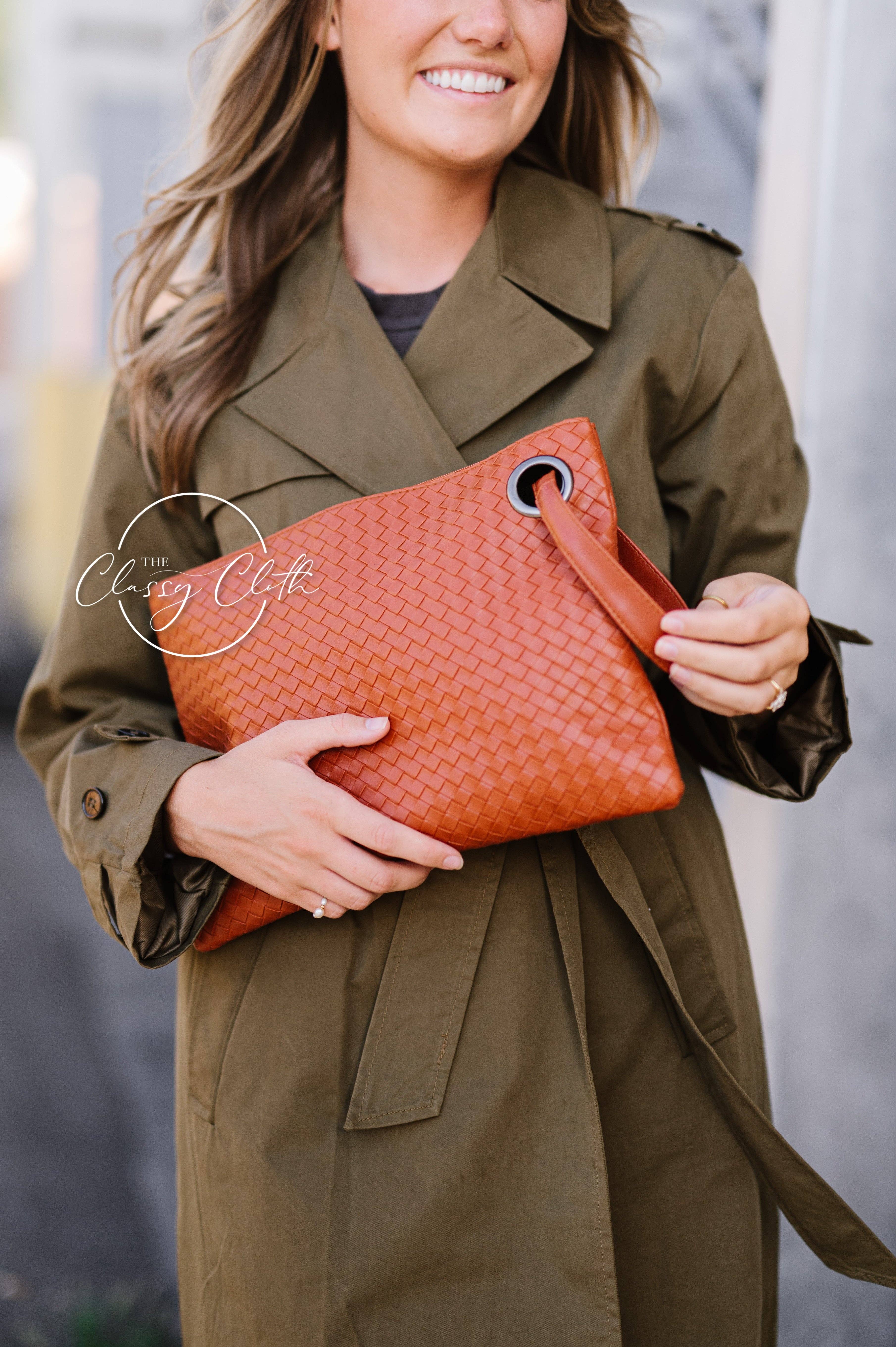 The Classy Cloth WS - Vendita all'ingrosso Pochette - Donna - Pochette alla moda - Weave Tan RTS4