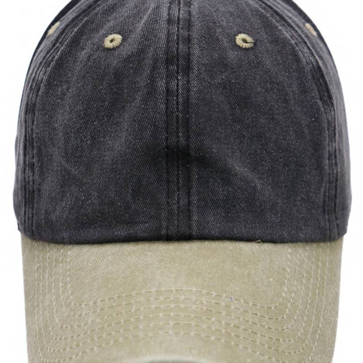 Cap Zone - Wholesale Baseball Cap - Unisex - Two Tone Garment Dye Unstructured Cotton Cap1