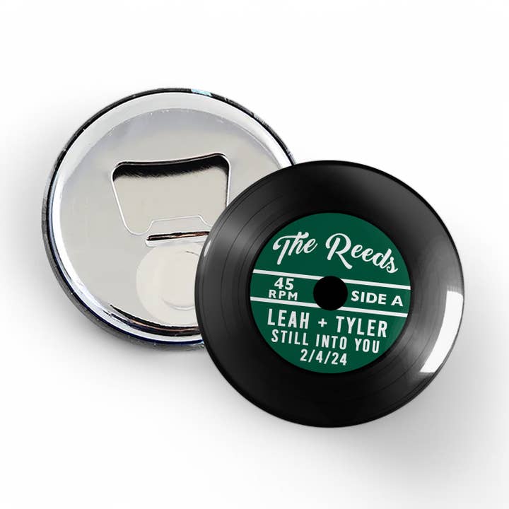 One Team Blessed - Wholesale Party Favor - Custom Magnet Wedding Favors for Guests Vinyl Record Magnets