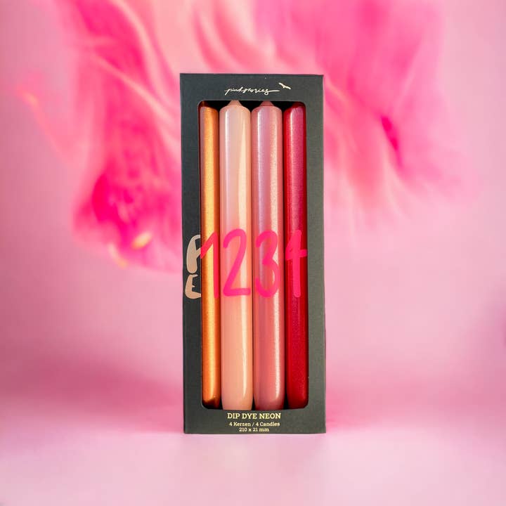 Pink Stories - Wholesale Tapered Candle/Candlestick - Graphic Lights * Countdown