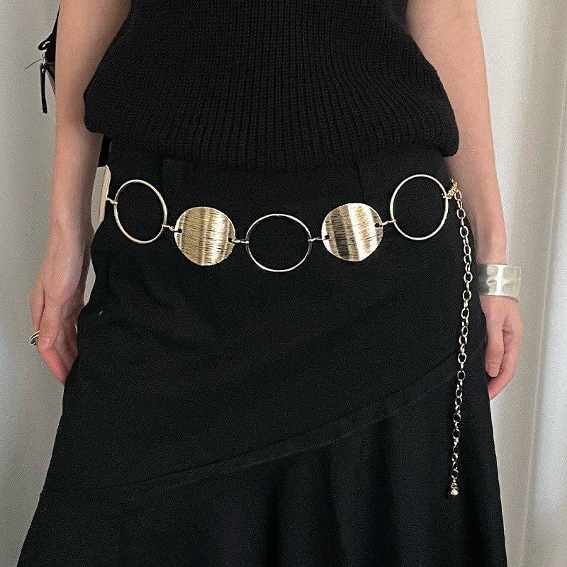 UZ Wholesale Store - Wholesale Belt - Women's - Fashion Metal Ring Chain Waist Belt0