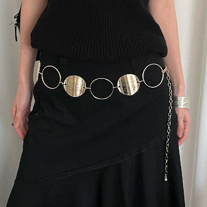 Fashion Metal Ring Chain Waist Belt for wholesale by Sheer Trend