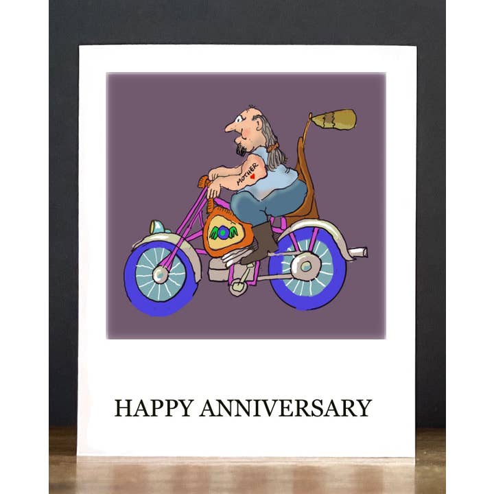 Jubilæum: Motorcykel Poppa for engroshandel hos Cards by Charlot