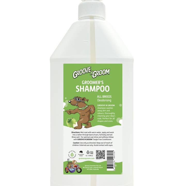 Groove N Groom - Wholesale Pet Shampoo - Dog - Pet Shampoo - All Breeds 5Ltr