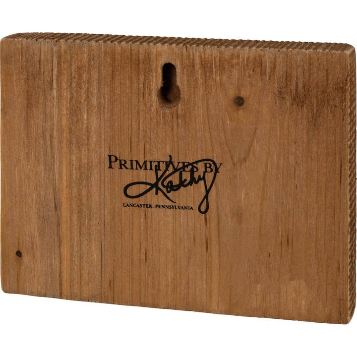 Primitives by Kathy - Wholesale Decorative Figurine - Flower Wagon Block Sign