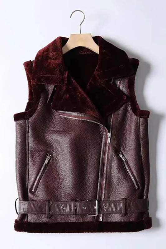 Fashion Combination - Wholesale Outerwear Vest - Women's - leather vest8