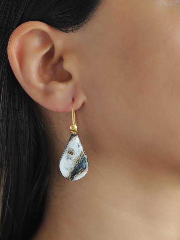 Örhängen Teardrop 3cm guldpläterat Sterling Silver Dingla för wholesale av YagoEco Accessories