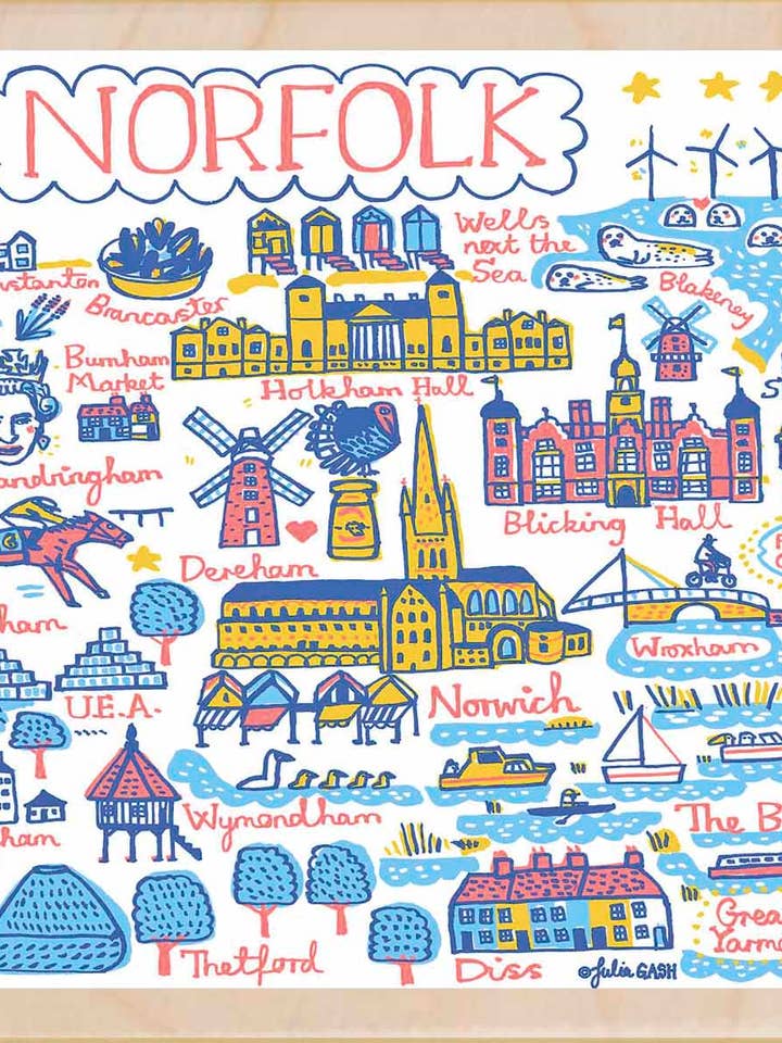 Norfolk - Eco-friendly cards & magnets for wholesale by THE WOODEN POSTCARD COMPANY