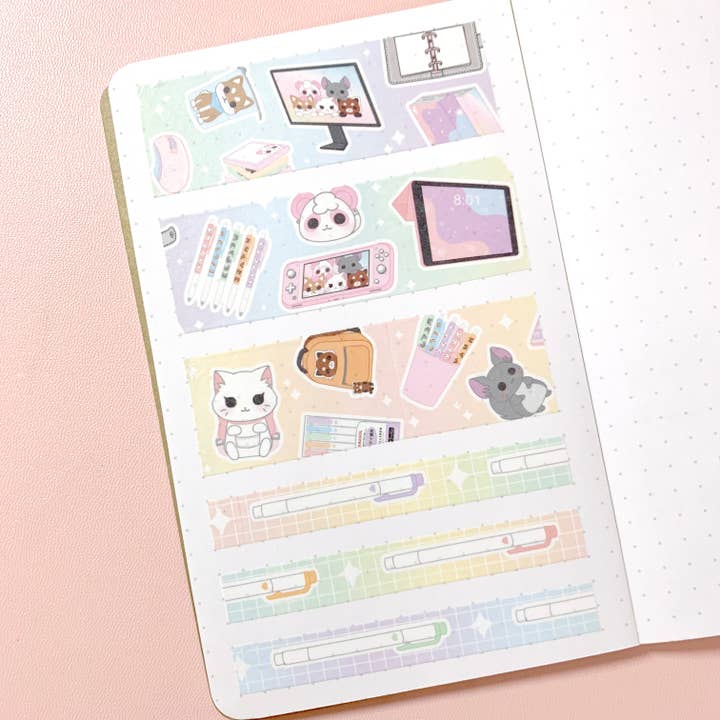 Washi Tape - 25mm/10mm Pandy's Studio CMYK Washi Tape Set for wholesale by Parasol Paper