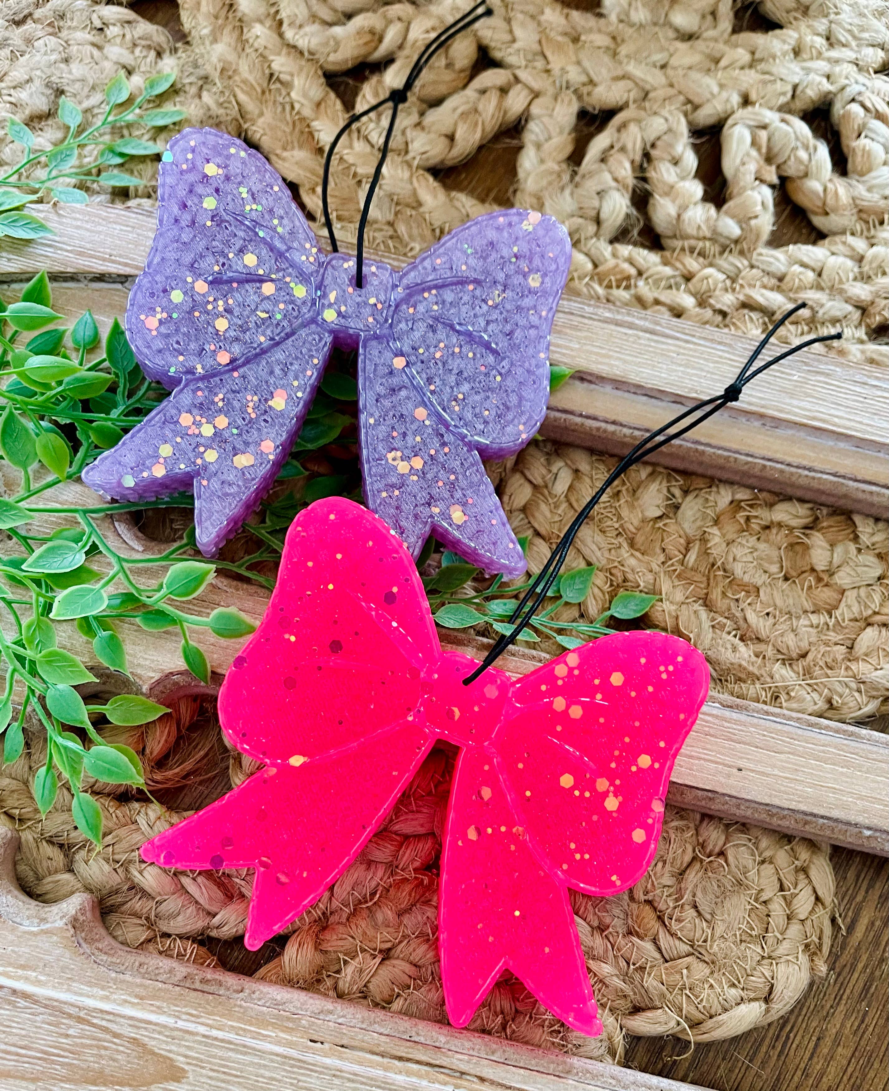 Stay Fresh’ies Air Fresheners - Vendita all'ingrosso Deodorante per auto - Donna - Profumatore per auto con fiocco glitterato2