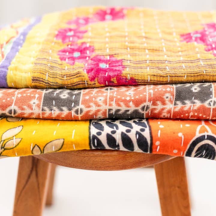 Kantha Stitch Dish Towel for wholesale by Rahab's Rope