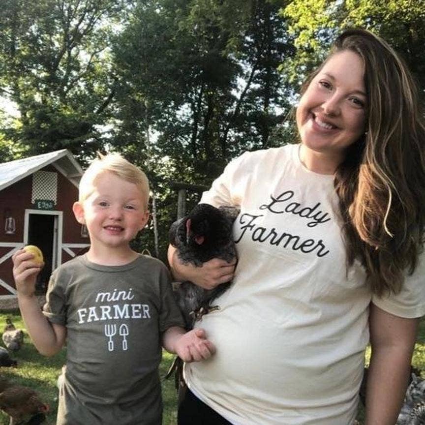 Nature Supply Co - Wholesale Screen Printed T-Shirt - Kids - Mini Farmer Kids T-shirt | Eco Friendly Farm Graphic Tee1