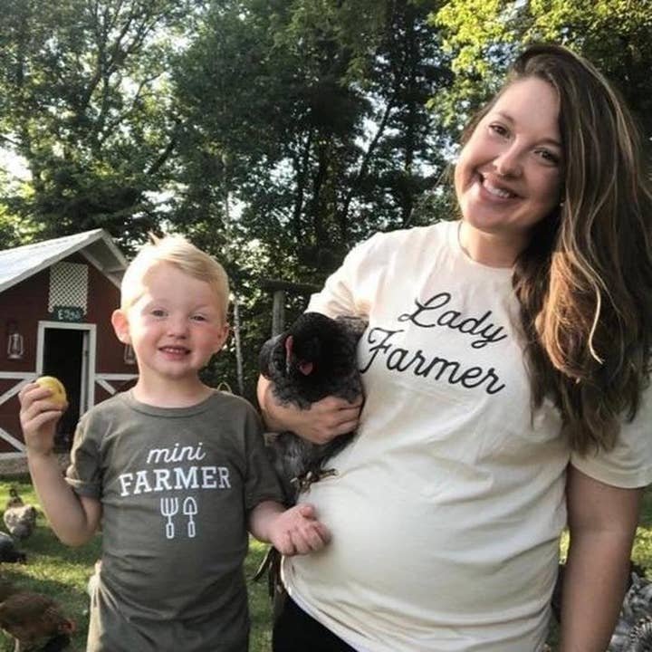 Nature Supply Co - Wholesale Screen Printed T-Shirt - Kids - Mini Farmer Kids T-shirt | Eco Friendly Farm Graphic Tee1