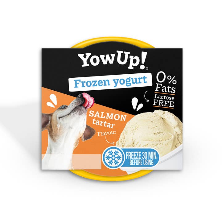 B&W Werbeartikel GmbH - Doggyroller - Wholesale Pet Treats - Dog - YowUp Ice Cream Yogurt Salmon Tartare (Pack of 12) - Lactose