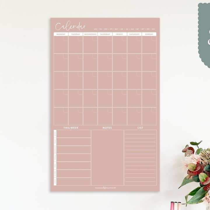 Magnet | Multi Planner with Calendar - Blush for wholesale by Organising Life Beautifully