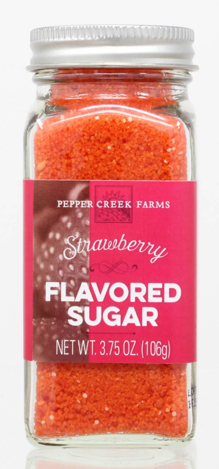 Sucre aromatisé à la fraise 3,75 oz. pour la vente par Pepper Creek Farms