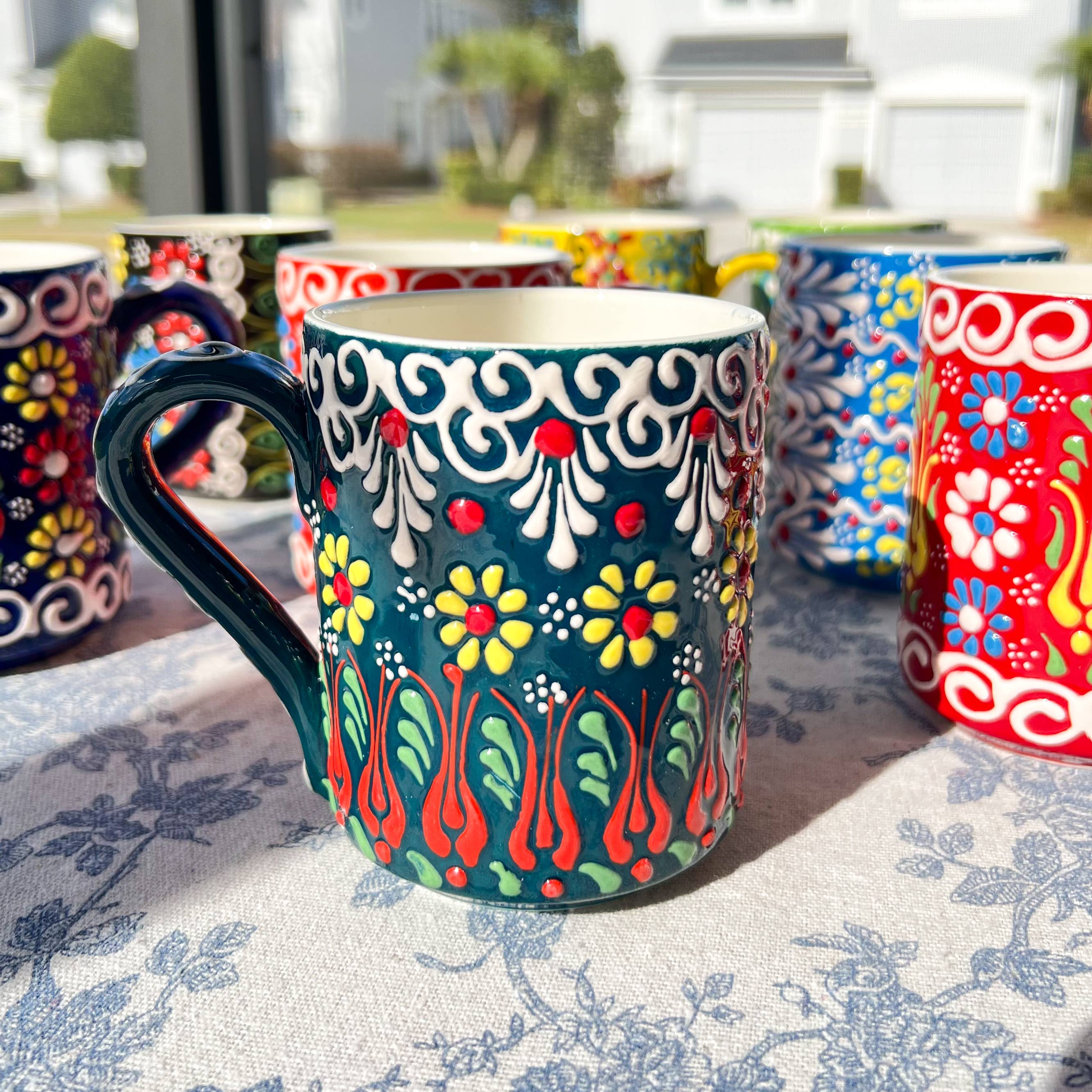 Umays Boho – wholesale Kaffekoppar – Handmålad kaffemugg, keramisk mugg, handgjorda blommiga muggar14