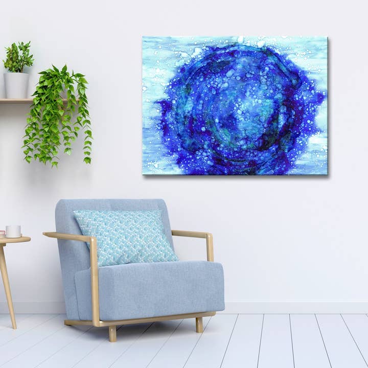 Celestial' Indpakket lærred abstrakt vægkunst for engroshandel hos Ready2hangart, Inc.