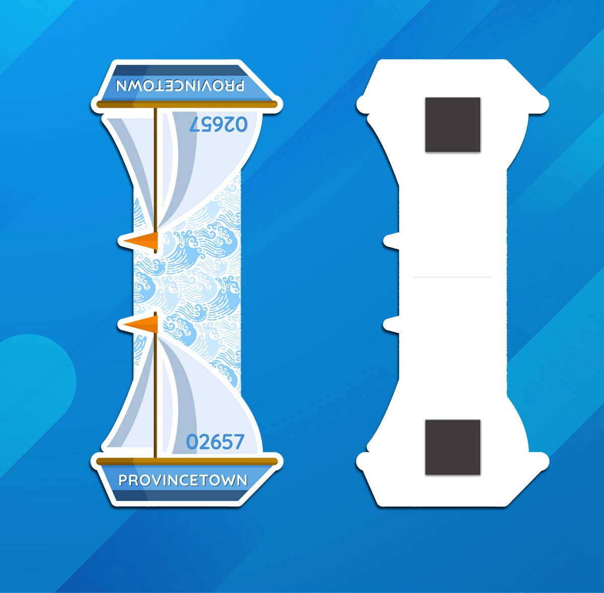 Coastal Creators of Connecticut - Wholesale Bookmark - Provincetown Sailboat 02657 Magnetic Bookmark (Packaged)2