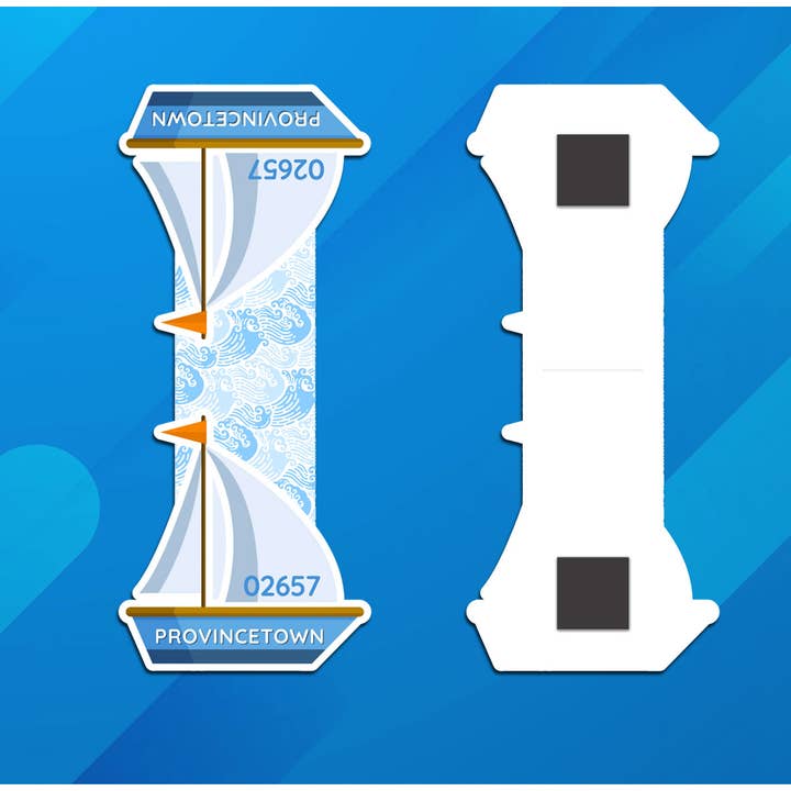 Coastal Creators of Connecticut - Wholesale Bookmark - Provincetown Sailboat 02657 Magnetic Bookmark (Packaged)2