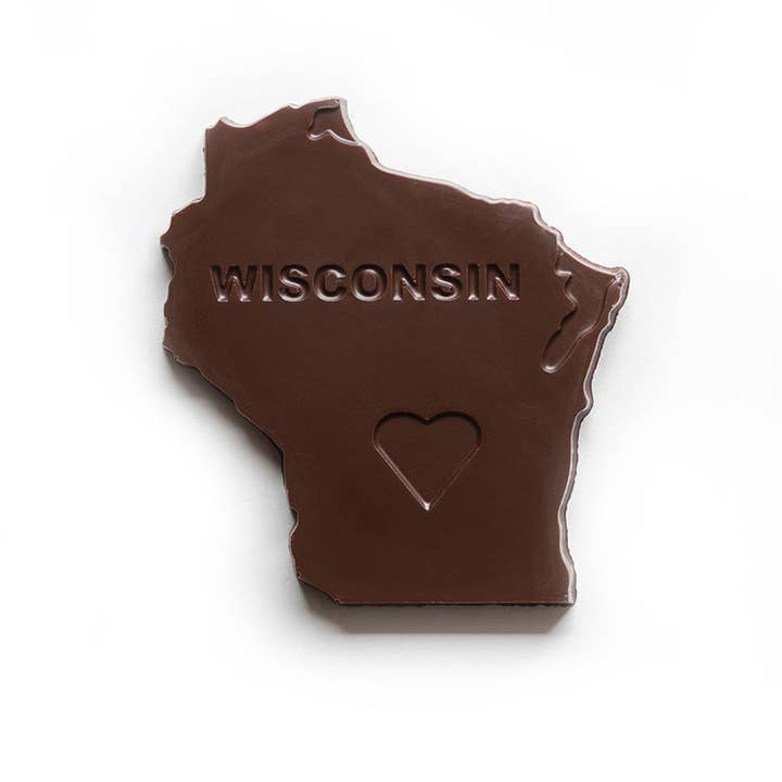 Mr B's Chocolates - Vente Barre chocolatée - Barre de chocolat I Love Wisconsin*1