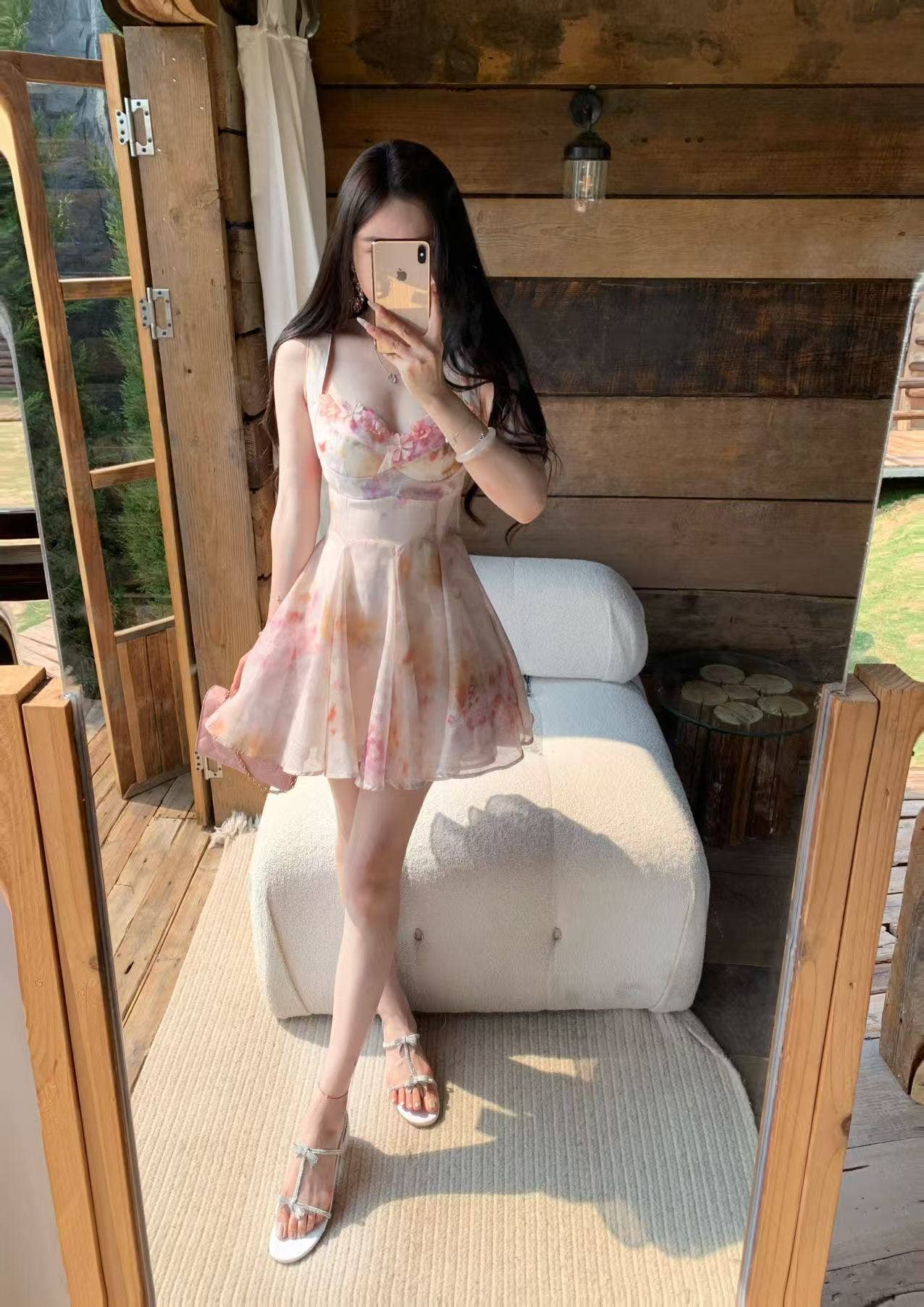 Chilli Girl Collection - Vente Robe – femme - Robe mini à fleurs ajustée3