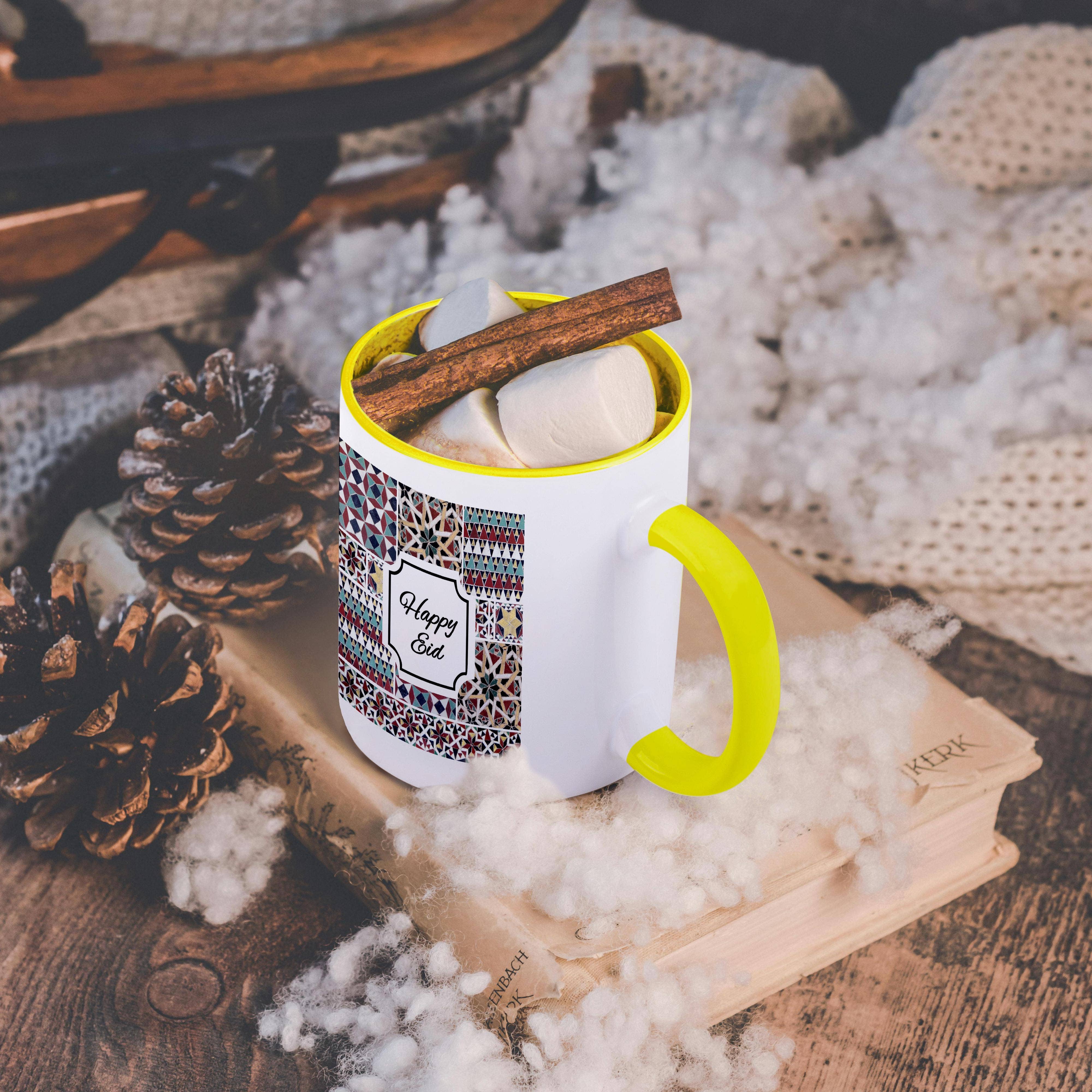 3dRose - Wholesale Coffee Mug - 3dRose, Happy Eid Greeting for Ramadan - Muslim Holiday - Red Turquoise Mosaic, Mug5