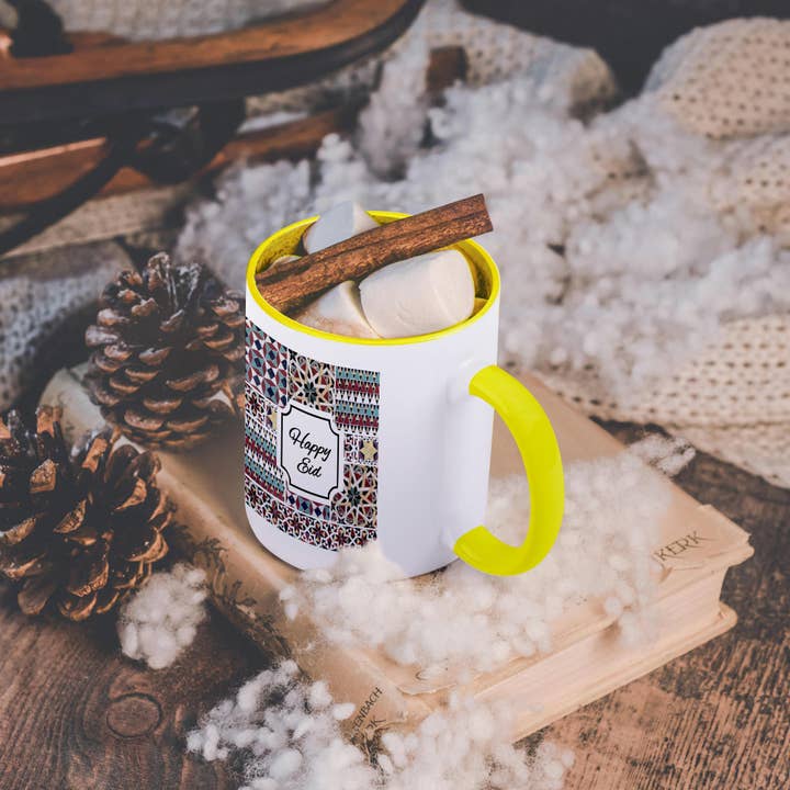 3dRose - Wholesale Coffee Mug - 3dRose, Happy Eid Greeting for Ramadan - Muslim Holiday - Red Turquoise Mosaic, Mug5