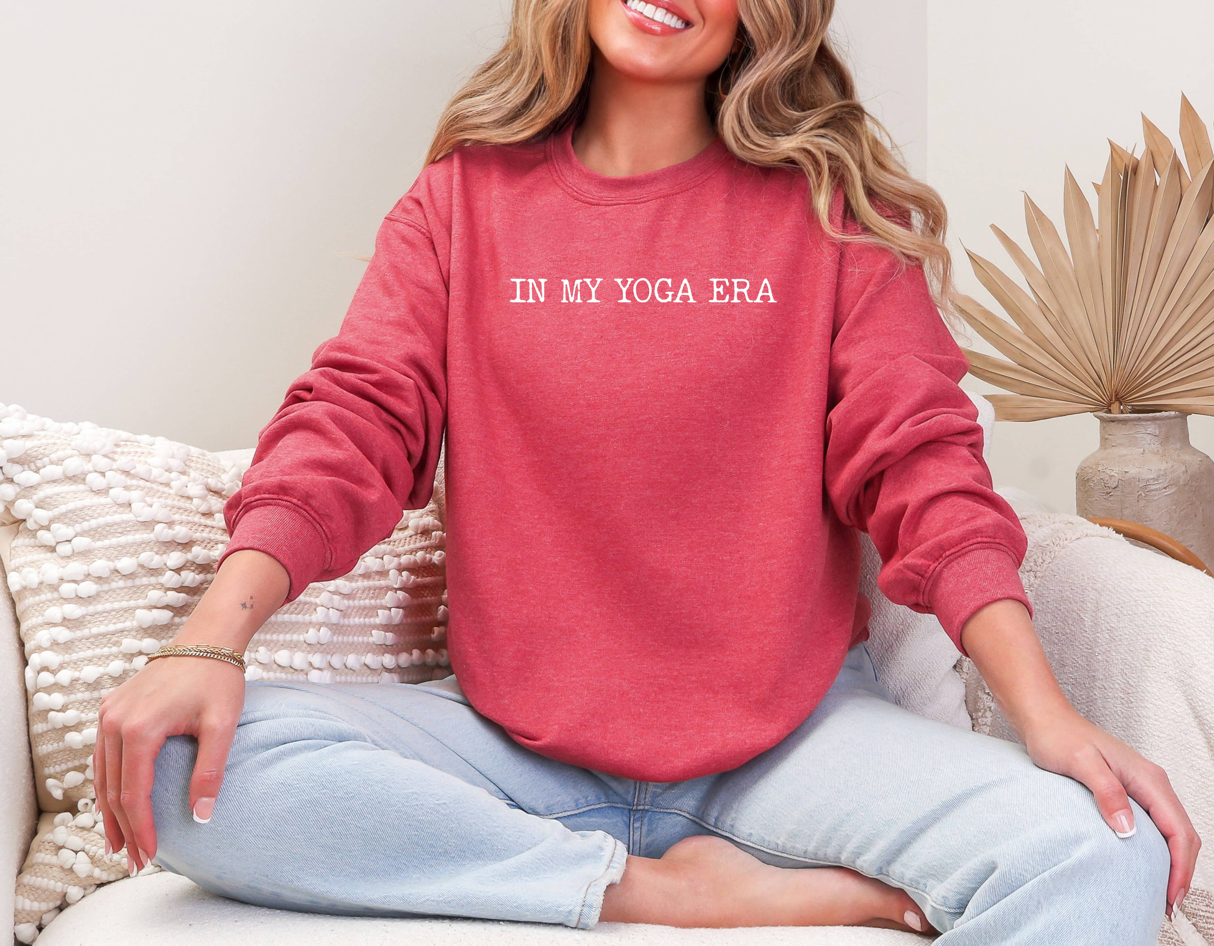 Custom T Story - Vente Sweat-shirt à imprimés – femme - Dans mon sweat-shirt Yoga Era, T-shirt pour amateur de yoga, fitness0