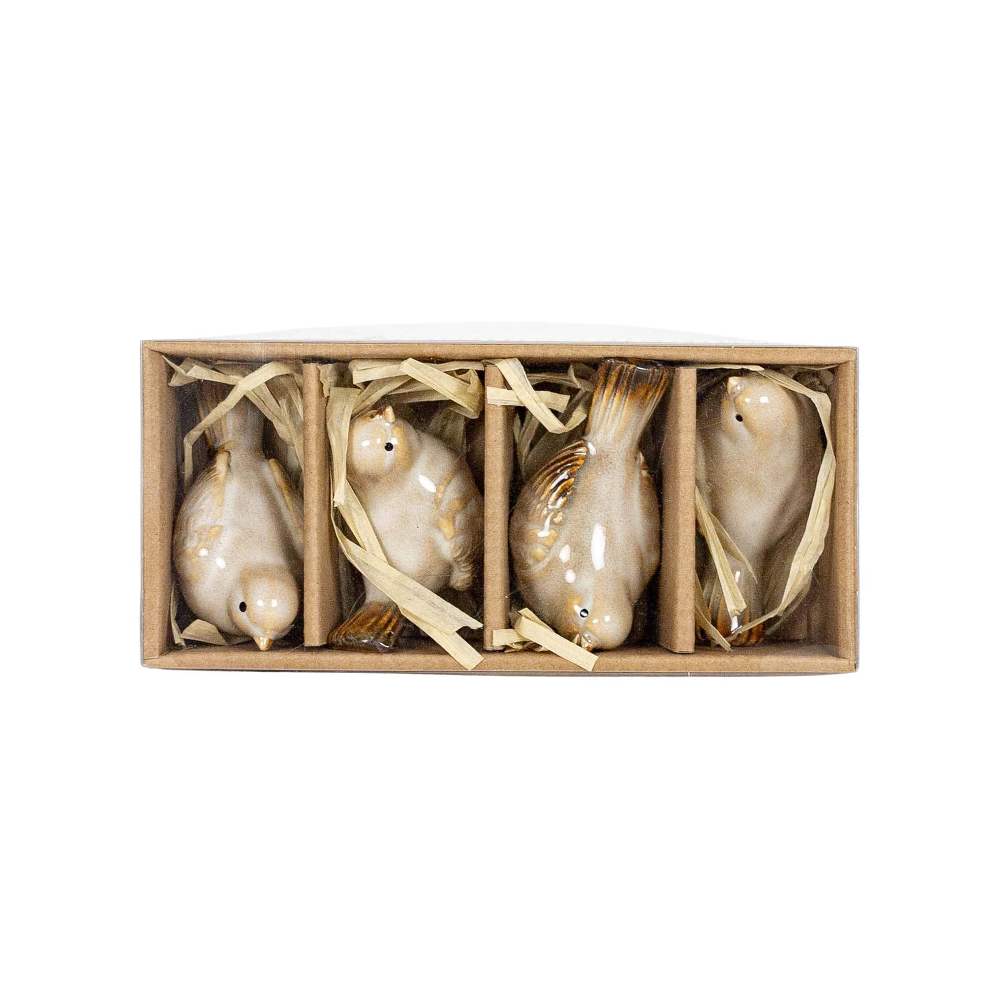 Foreside Home & Garden - Wholesale Decorative Figurine - Nalin Set 4 Garden Ceramic Bird Accents White4