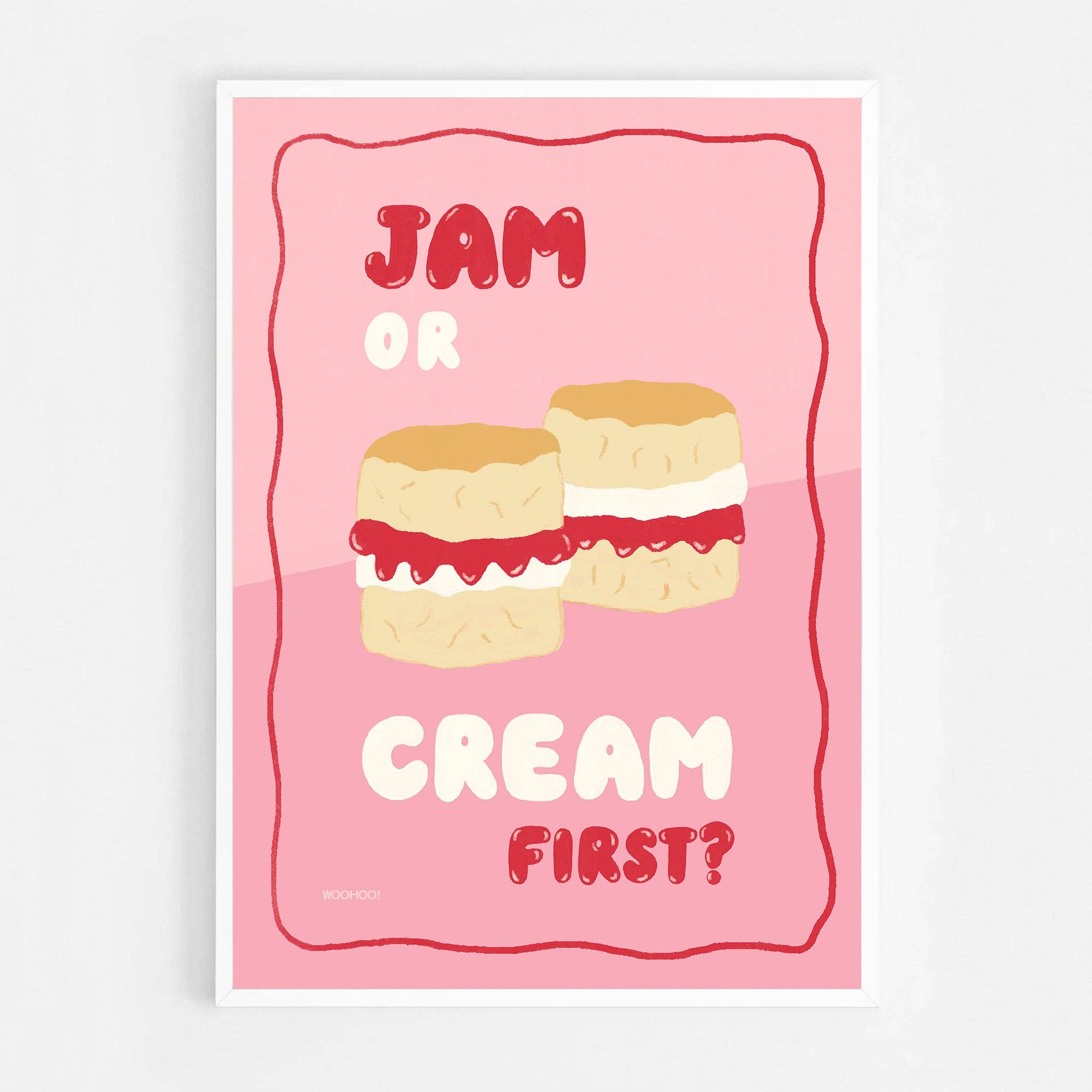 Woo Hoo Prints - Wholesale Kunstprint - JAM OF ROOM EERST?  SCONES, THEESALON, BAKKERIJ, PRINT2