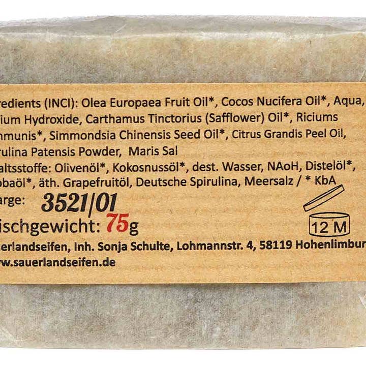 Algen Markt – Engroshandel Fast shampoo – spirulina alger hår sæbe