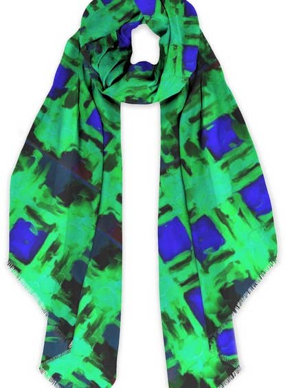 Tartan Cashmere Scarves 3 Colours for wholesale by Lady Barbara Pinson Artist