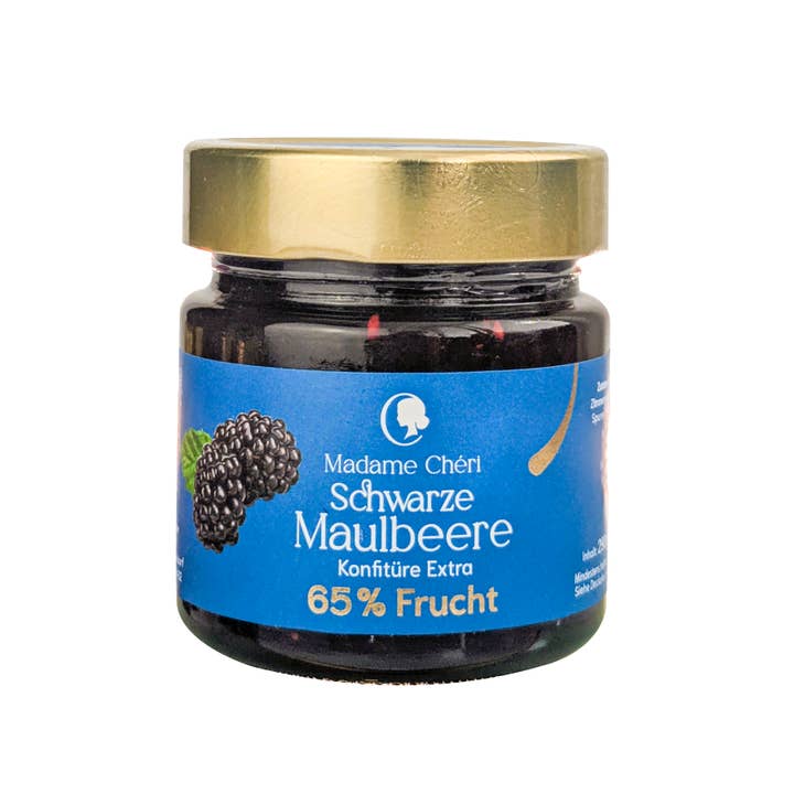 Kaffee und Schokolade GmbH – wholesale Sylt/gelé – Svart mullbärssylt Extra (290 g)