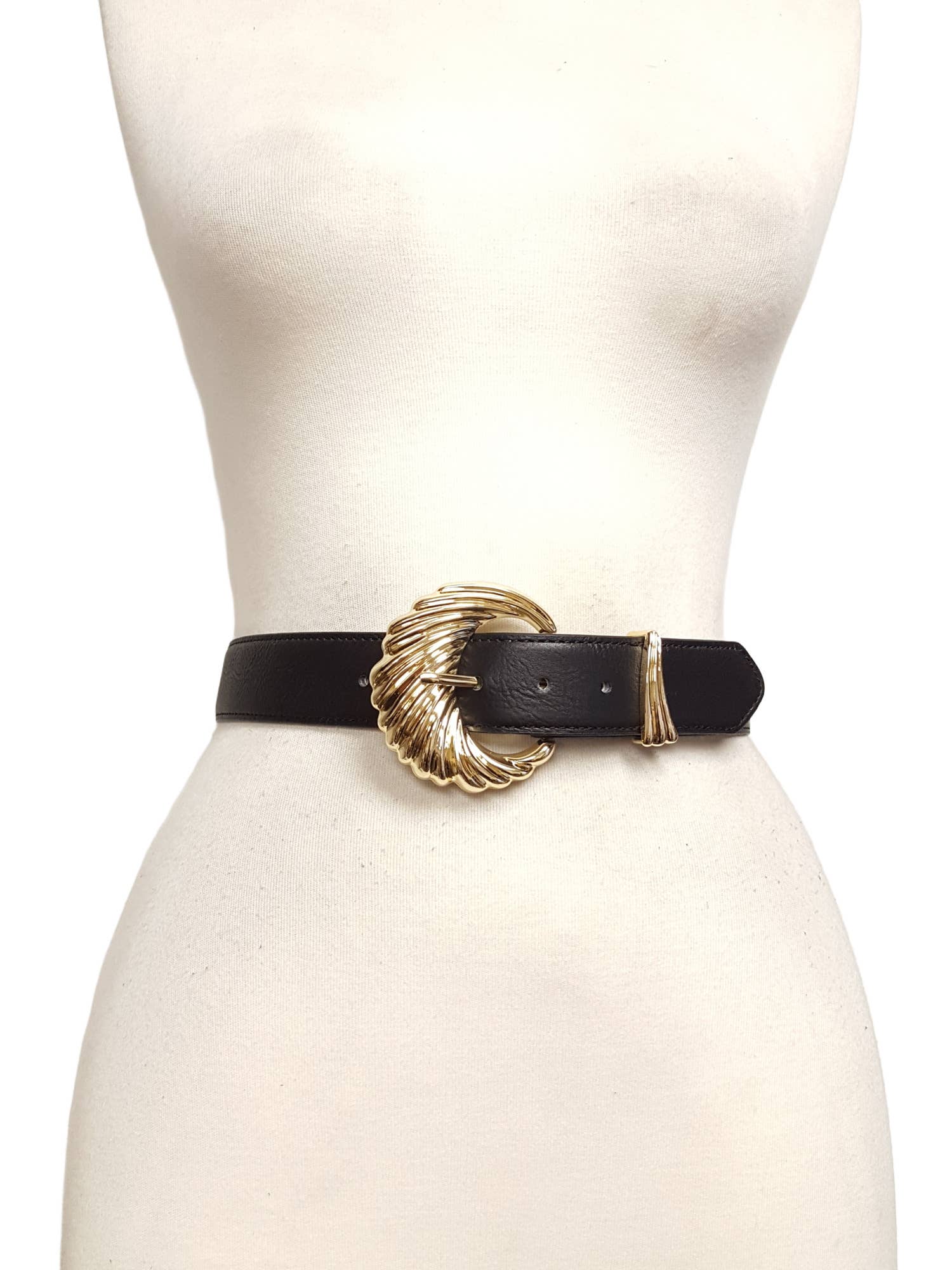 Axesoria West – wholesale Belt – Women's – Shiny Gold Buckle and Loop Belt3