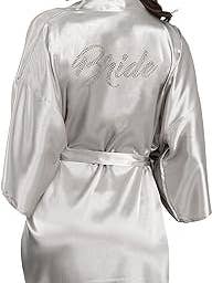 LA Merchandise - Wholesale Robe - Women's - La Merchandise LAB1800 Women's Satin Short Bridal Party Robe20