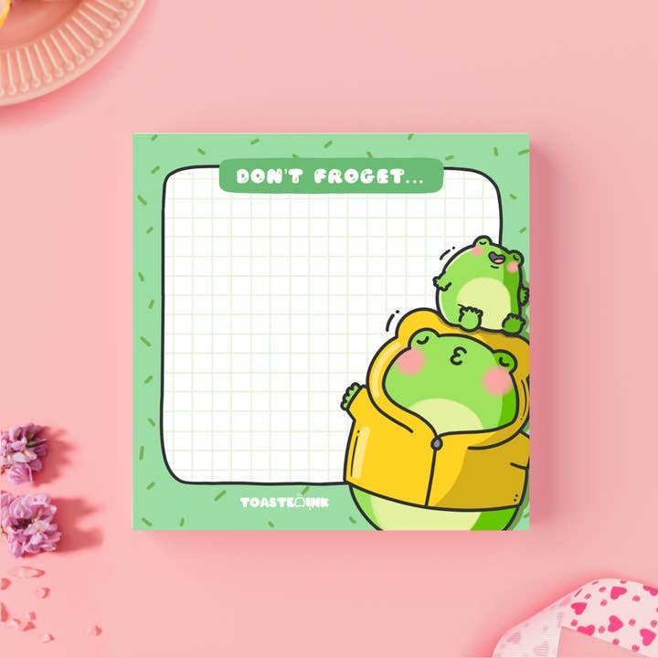 Toastedink - Wholesale Sticky Notes - Frog Sticky Notes | Cute Memo Pads & Stationery1
