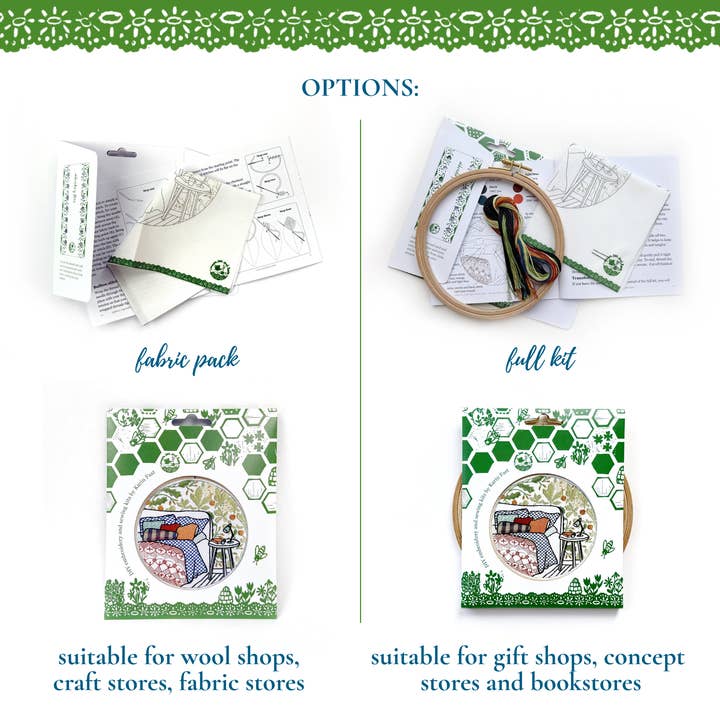 Cream Tea and Lace - Wholesale Borduurbenodigdheden - borduurpakket rustige slaapkamer, modern interieur, hoepelkunst6