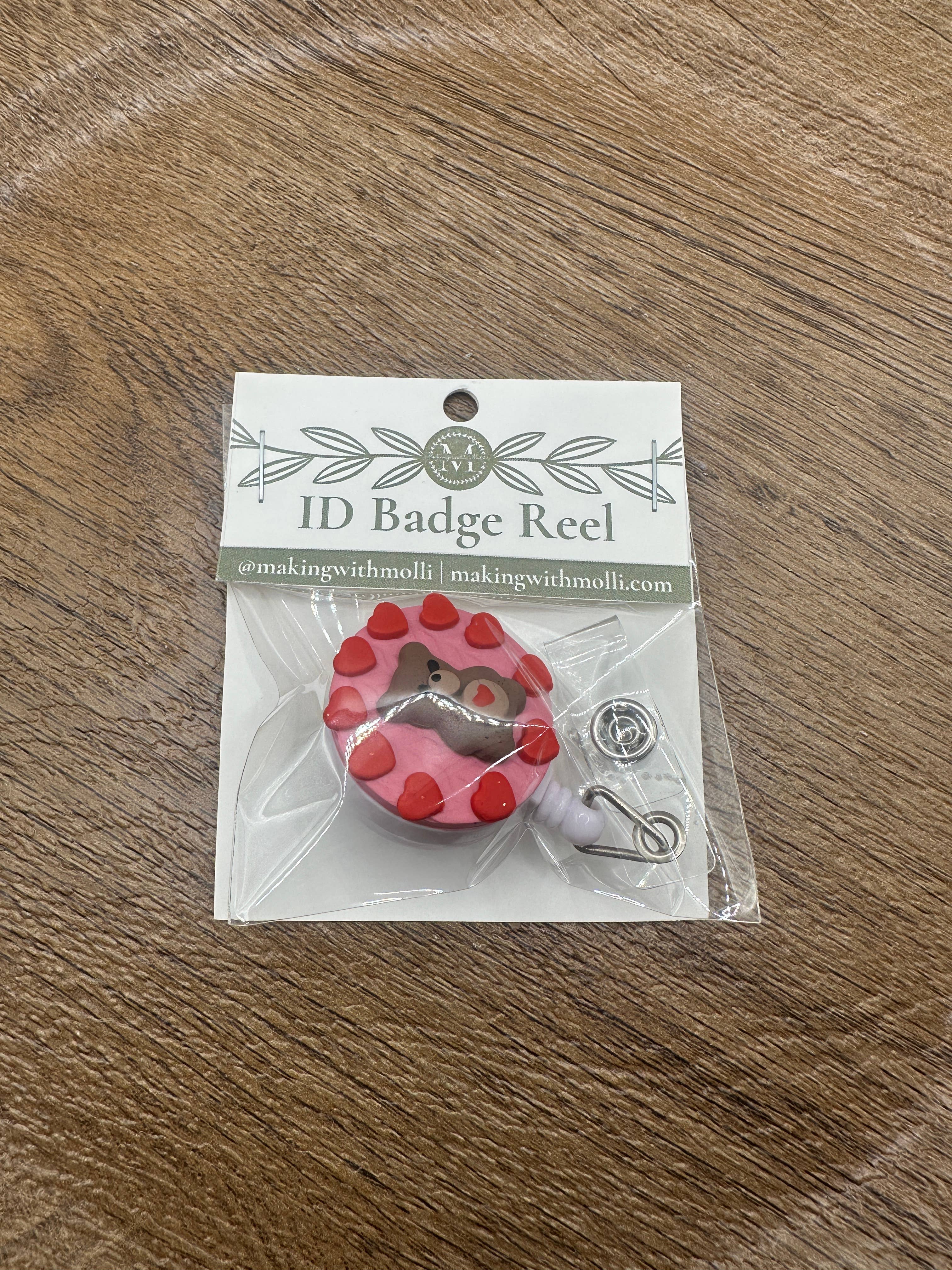 Making with Molli - Wholesale Badge Accessory - Women's - Polymer Clay Teddy Bear ID Badge Reel2